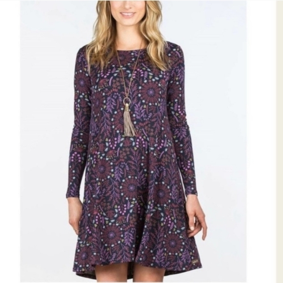 Matilda Jane “New Resolution” Navy Blue Floral Dress Size XL - Picture 1 of 8